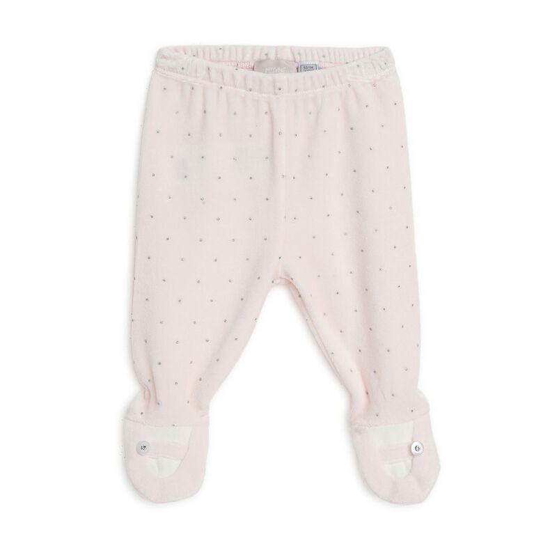 Girls Light Pink Embellished Smock with Legging image number 2
